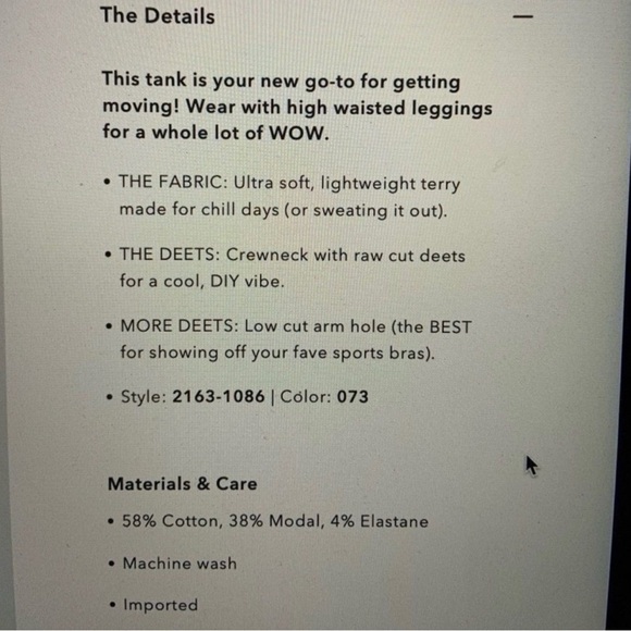 AERIE | Offline Cutout Crop Black Tank Top | Size M - Picture 5 of 6